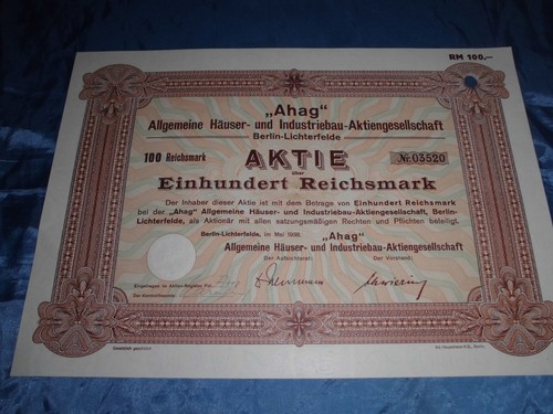 Historische aktie ahag - historische,