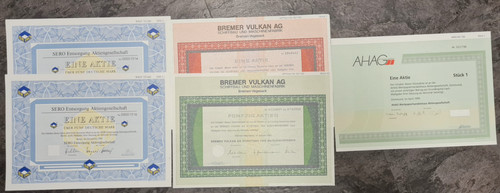 Aktienkonvolut bremer vulkan - bremer,